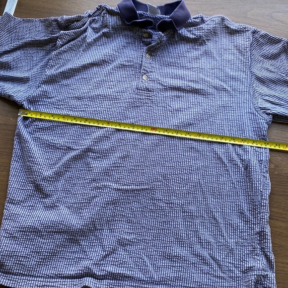 Vintage golf polo Columbia striped blue see description - Picture 9 of 9